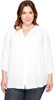 WS1F0537 NYDJ WOMENS PLUS SIZE PINTUCK BLOUSEBLOUSE WOMEN 1X WHITE New