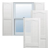 Builders Edge Open Louver Vinyl Shutters B000CSND1I - Black
