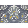 Jellybean Indoor/Outdoor Decorative Ramona Gray Accent Rug - 20" X 30" New