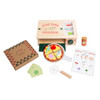 Pearhead Wooden Pizzeria Play Food Set 38-Piece Pizza Oven Toy - 75136 - NEW New