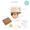 Pearhead Wooden Pizzeria Play Food Set 38-Piece Pizza Oven Toy - 75136 - NEW New