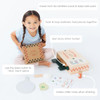 Pearhead Wooden Pizzeria Play Food Set 38-Piece Pizza Oven Toy - 75136 - NEW New