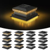 FLYINGOD SOLAR POST CAP LIGHT 4X4/5X5 12 PACK, DUAL COLOR, 800MAH, 12H - BLACK