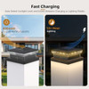 FLYINGOD SOLAR POST CAP LIGHT 4X4/5X5 12 PACK, DUAL COLOR, 800MAH, 12H - BLACK