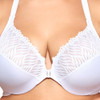 GLAMORISE WOMEN'S FRONT-CLOSE T-BACK WONDERWIRE, WOMEN 46DD, WHITE