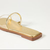 C2411017H6IK THE DROP WOMEN'S OSLO ONE BAND SANDAL GOLD CLEAR SIZE 7.5 CREAM