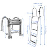 Weyleity 4 Steps Removable Premium Stainless Rear Entry Pontoon Pool Boat Ladder New
