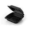 Karat Earth Clamshell Take Out Food Containers 8"x8" 200 ct - Black New