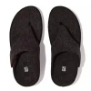 FITFLOP SHUV E01 FR7-090 TOE POST SANDALS WOMEN'S FELT COMFORT - 8 - BLACK New
