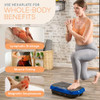 LIFEPRO HEXAPLATE VIBRATION PLATE EXERCISE MACHINE - BLUE/BLACK