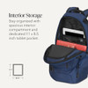 SWISSGEAR CITY PACK, SLIM PROFILE, 15.9L, 18-INCH SA3598 - NAVY BALLISTIC New