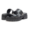 KL153368 KARL LAGERFELD WOMEN'S LACARA DOUBLE STRAP LUG SOLE SANDAL - SIZE 8