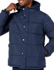 AMAZON ESSENTIALS MEN HEAVYWEIGHT HOODED PUFFER COAT NAVY SIZE M