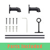 Industrial Curtain Rod, Black (Black, 48" to 86") New