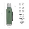 STANLEY CLASSIC VACUUM BOTTLE 1L HAMMERTONE - GREEN New