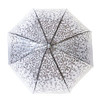 Auto Open 52" Arc Fashion Print Bubble Stick Umbrella, B0CV4X69HD - Clear New