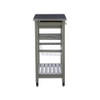 Linon Natalie Stainless Steel Top Rolling Kitchen Storage Cart B07CXHRFSH - Gray New