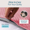 Quility Weighted Blanket for Adults 25 LB Queen Size Heavy Blanket - Pink New