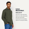 AEMN31660M26 Amazon Essentials Men's Regular-Fit Long Sleeve Shirt, Olive, S New