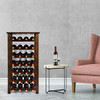 URFORESTIC 28-Bottle Wine Rack Table Top 7-Tier Free Standing (Walnut Stain) New