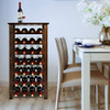 URFORESTIC 28-Bottle Wine Rack Table Top 7-Tier Free Standing (Walnut Stain) New