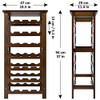 URFORESTIC 28-Bottle Wine Rack Table Top 7-Tier Free Standing (Walnut Stain) New