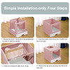 UIMNJHUKE Foldable Cat Litter Box with Lid, Extra Large Kitty Litter Box - Pink New