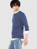 MAE35002FL18 AMAZON ESSENTIALS MEN CABLE KNIT LONG-SLEEVE - MEN M BLUE HEATHER New