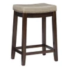 Linon Claridge Backless Counter Stool Faux Leather Wood Frame B014BXOT08 - Brown New