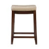 Linon Claridge Backless Counter Stool Faux Leather Wood Frame B014BXOT08 - Brown New