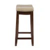 Linon Claridge Backless Counter Stool Faux Leather Wood Frame B014BXOT08 - Brown New