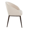 LumiSource Renee Chair, Upholstered, Contemporary, Cream Noise, Copper Metal New