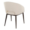LumiSource Renee Chair, Upholstered, Contemporary, Cream Noise, Copper Metal New