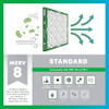 Filterbuy 20x23x1 Air Filter MERV 8 Essential Dust & Allergen Defense (4-Pack) New