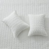 DAWSON COLLECTION DAWSON SEERSUCKER 3 PIECE TEXTURED QUILT SET KING - WHITE