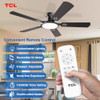 TCL 52" Low Profile Ceiling Fan with Lights and Remote Control - Black New