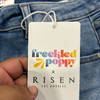 FRECKLED POPPY HIGH RISE STRAIGHT LEG JEANS - SIZE: 13/31 - OCEAN BLUE