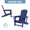 Trygoal Adirondack Chair, Plastic, 400 LBS Capacity Recliner - Navy Blue New
