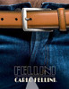 CARLO FELLINI BELTS FOR MEN HAND MADE 100% COW LEATHER BELT MEN 34/36 - TAN New
