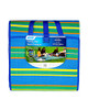 Camco 9' x 12' Handy Mat with Strap - Blue, Green, and Yellow Striped Pattern New