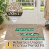 LUMI ULTRA THIN INDOOR DOOR MAT 17X30, NON-SLIP RUBBER DIRT TRAPPER - KHAKI New