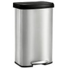 21 Gallon/80 Liter Kitchen Trash Can Stainless Lid, Step-on Waste Bins - Silver New