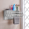 Danya B Accordion Clothes Drying Rack Retractable Wall Mounted Towel Rack White New