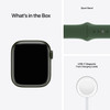 For Parts: APPLE WATCH SERIES 7 GPS + CELLULAR 41mm GREEN ALUM CASE CLOVER CRACKED SCREEN