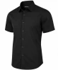 JAMES TAILOR SHORT SLEEVE DRESS SHIRT - SIZE: MEN L - BLACK New