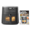 AMAZON BASICS 6-QUART DIGITAL AIR FRYER EASY VIEW WINDOW 1550W AFT0003B - BLACK
