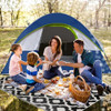 BalajeesUSA Outdoor Rugs - 2 PK 5x7 Grey, Reversible Plastic Straw mats New