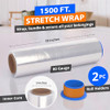 4 Rolls x 18" x 1500 Feet x 80 Gauge Clear Commercial Grade,B0BV7L9FW9 - NEW New