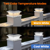 BRIGHTEVER 4X4 POST SOLAR LIGHTS SOLAR POST CAP LIGHTS WHITE 12-PACK WHITE
