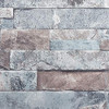 Dundee Deco AZ-B2602B Distressed Stone Grey/Slate Peel and Stick Wallpaper New